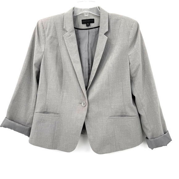 Worthington Women’s XL Gray One Button Blazer Jacket Notch Lapel Career Work - Picture 1 of 6